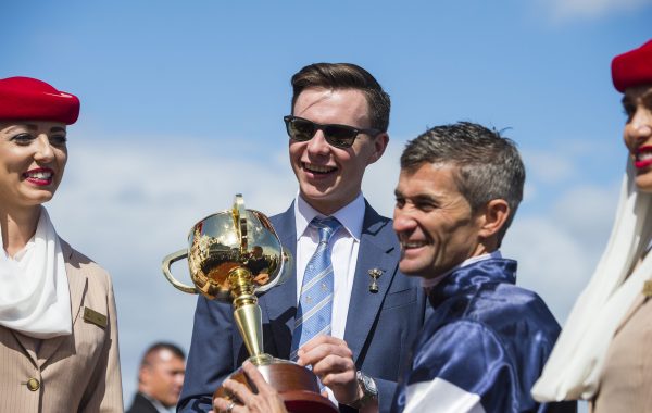 Jospeh O'Brien with the Melbourne Cup
